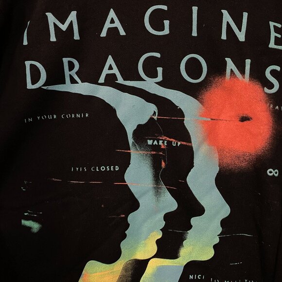 Imagine Dragons Loom World Tour 2024 Crewneck Sweatshirt Small - Picture 2 of 5